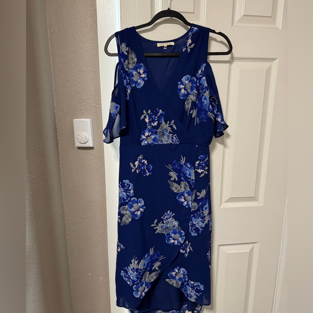Blue floral dress